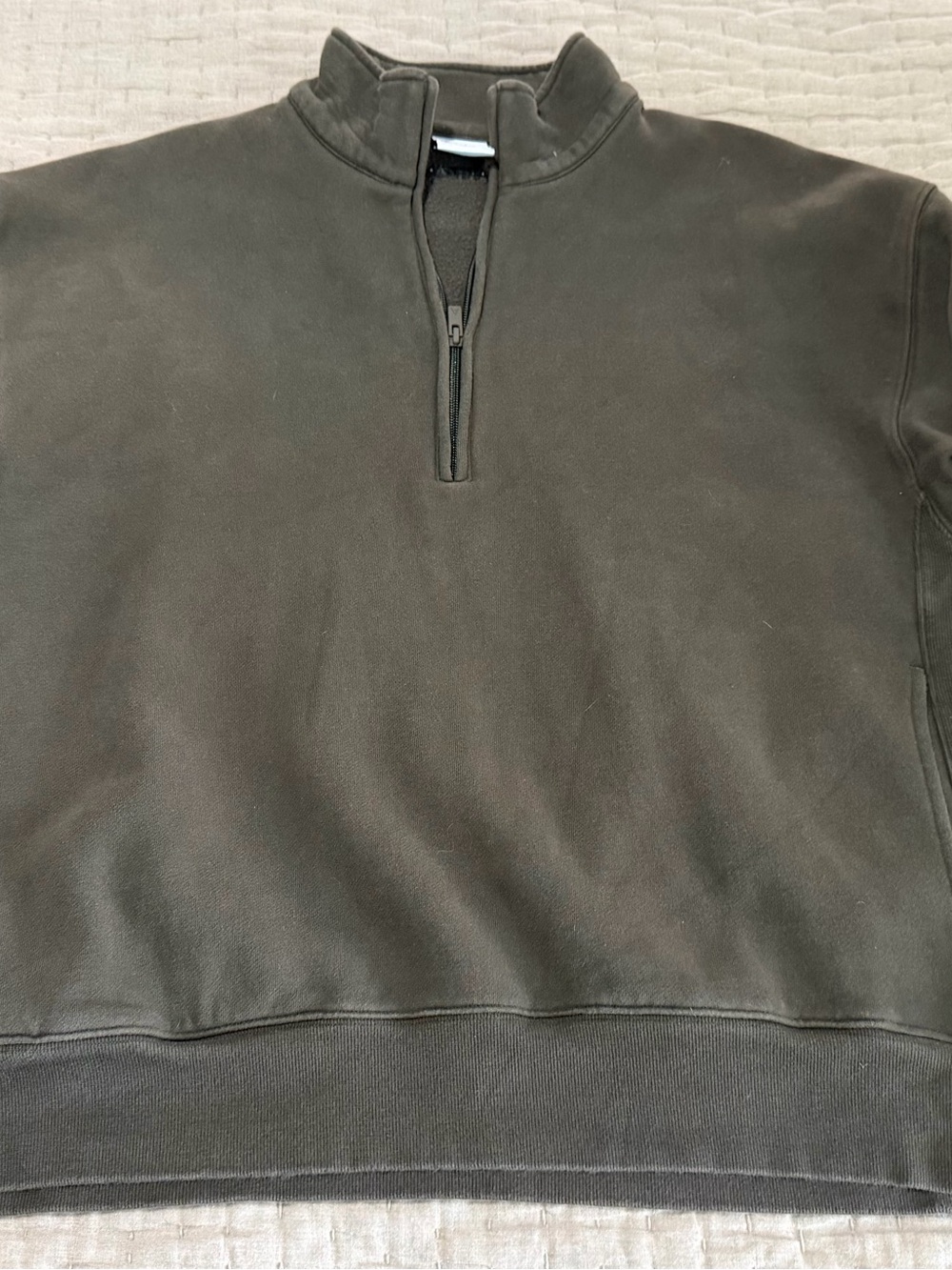 Aritzia women's Half-Zip Sweater in Dark Olive